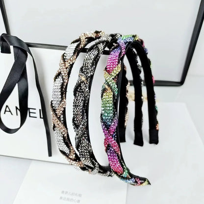 Women'S Simple Style Classic Style Color Block Alloy Rhinestone Inlay Rhinestones Hair Band