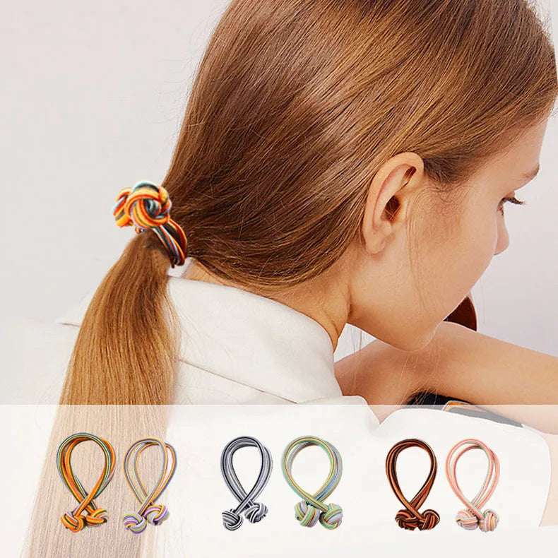 Women'S Simple Style Classic Style Color Block Elastic Band Handmade Hair Tie