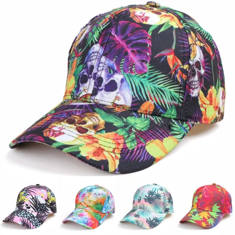 Women'S Simple Style Classic Style Color Block Printing Curved Eaves Baseball Cap