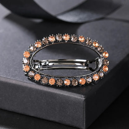 Women'S Simple Style Classic Style Color Block Zinc Alloy Inlay Rhinestones Hair Clip