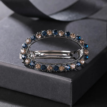 Women'S Simple Style Classic Style Color Block Zinc Alloy Inlay Rhinestones Hair Clip