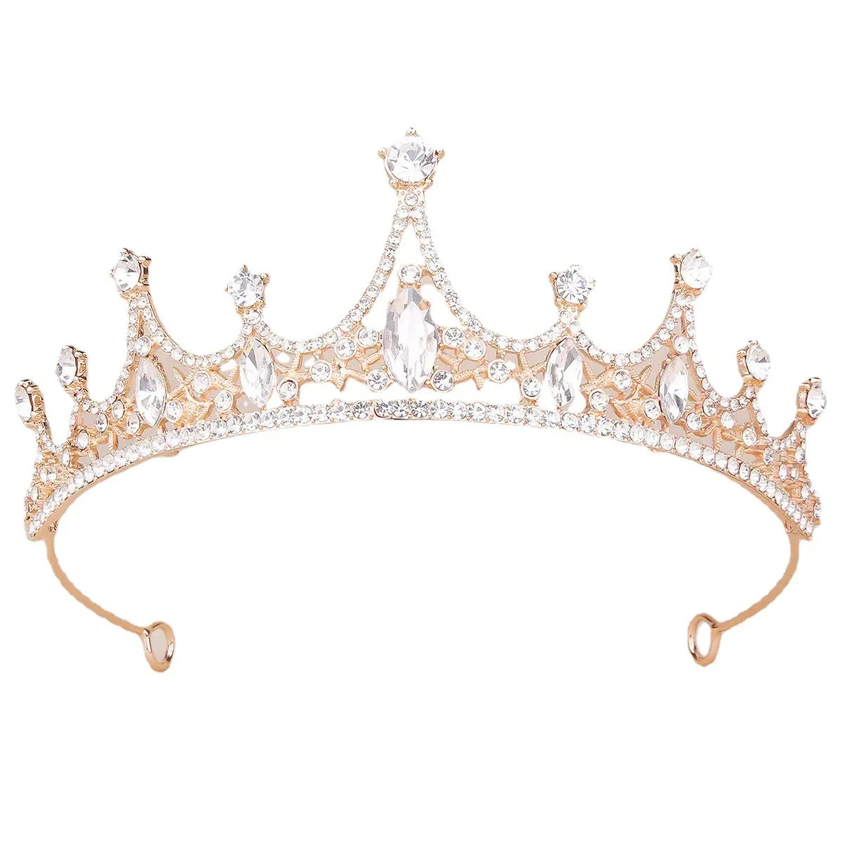 Women'S Simple Style Classic Style Crown Alloy Inlay Zircon Hair Band