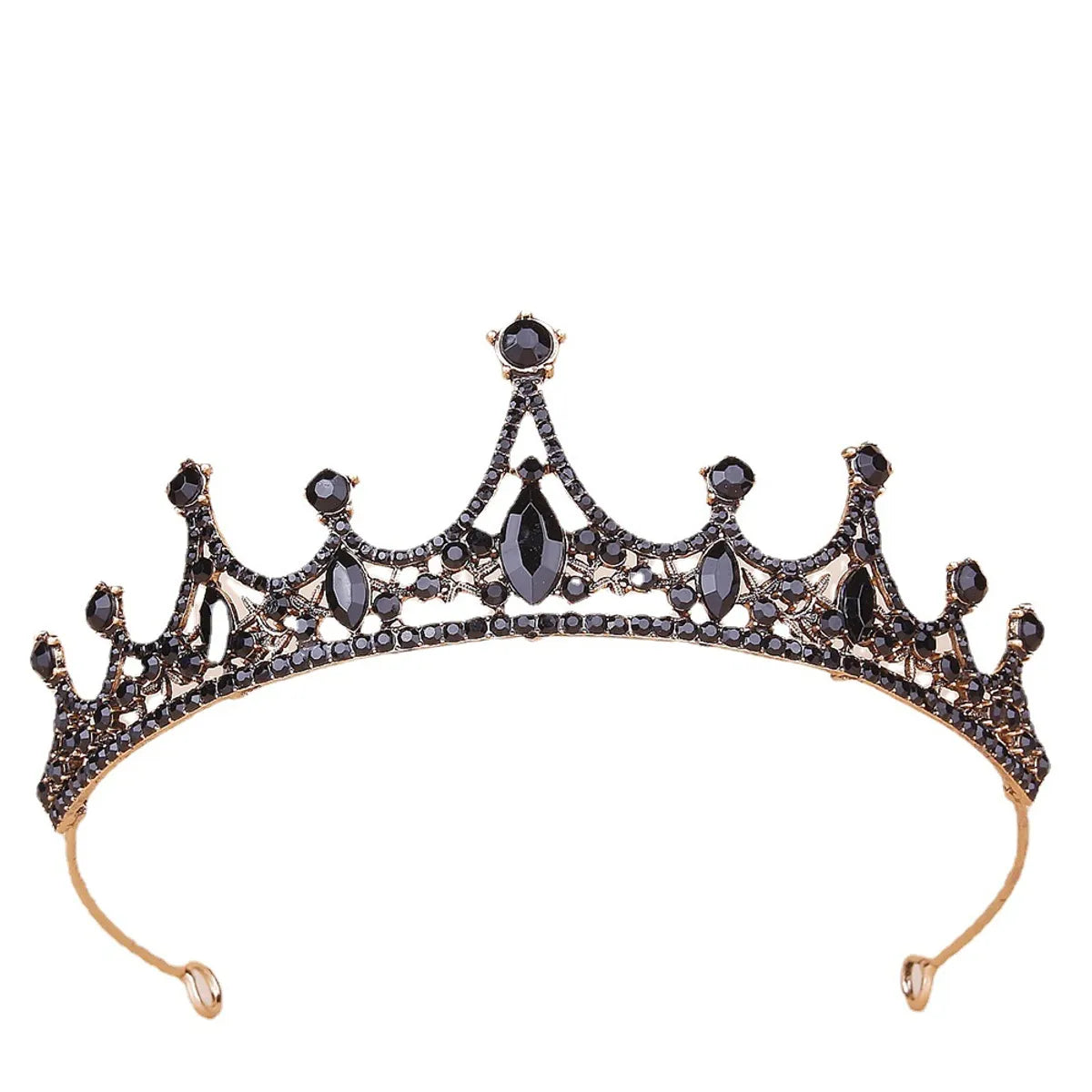 Women'S Simple Style Classic Style Crown Alloy Inlay Zircon Hair Band