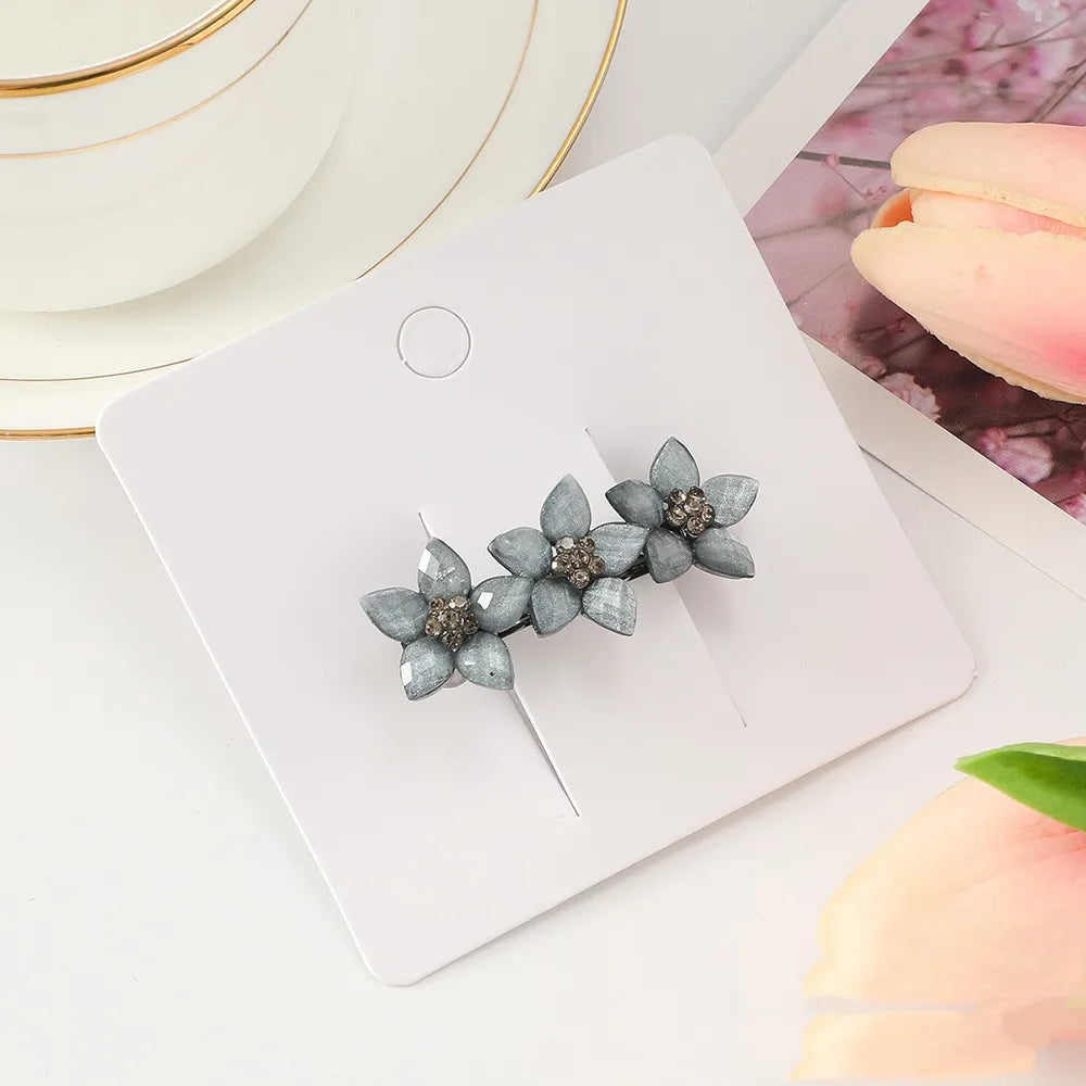 Women'S Simple Style Classic Style Flower Alloy Inlay Rhinestones Hair Clip