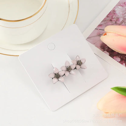 Women'S Simple Style Classic Style Flower Alloy Inlay Rhinestones Hair Clip