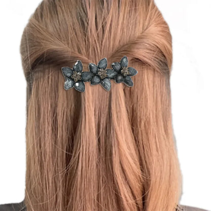 Women'S Simple Style Classic Style Flower Alloy Inlay Rhinestones Hair Clip