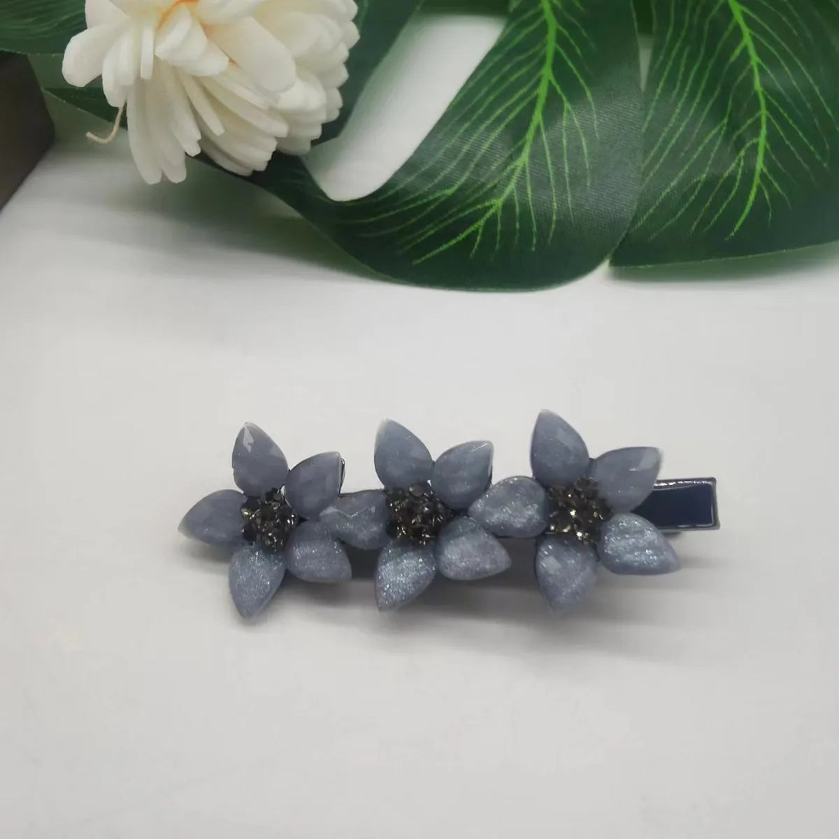 Women'S Simple Style Classic Style Flower Alloy Inlay Rhinestones Hair Clip