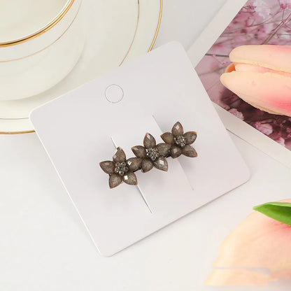 Women'S Simple Style Classic Style Flower Alloy Inlay Rhinestones Hair Clip