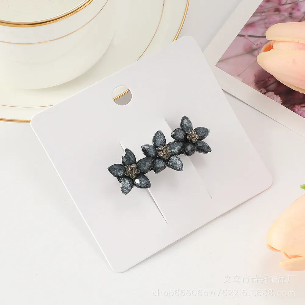 Women'S Simple Style Classic Style Flower Alloy Inlay Rhinestones Hair Clip