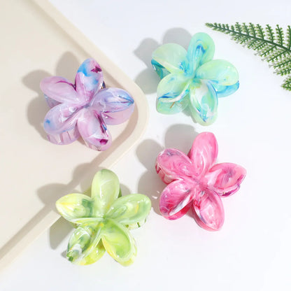 Women'S Simple Style Classic Style Flower Plastic Resin Hair Claws