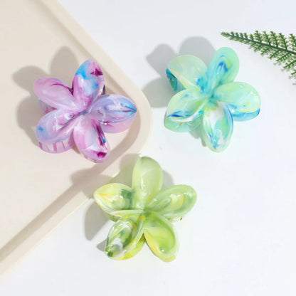 Women'S Simple Style Classic Style Flower Plastic Resin Hair Claws