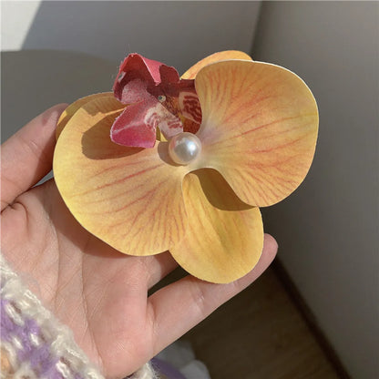 Women'S Simple Style Classic Style Flower Plastic Resin Patchwork Hair Clip