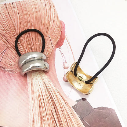 Women'S Simple Style Classic Style Solid Color Alloy Patchwork Hair Tie