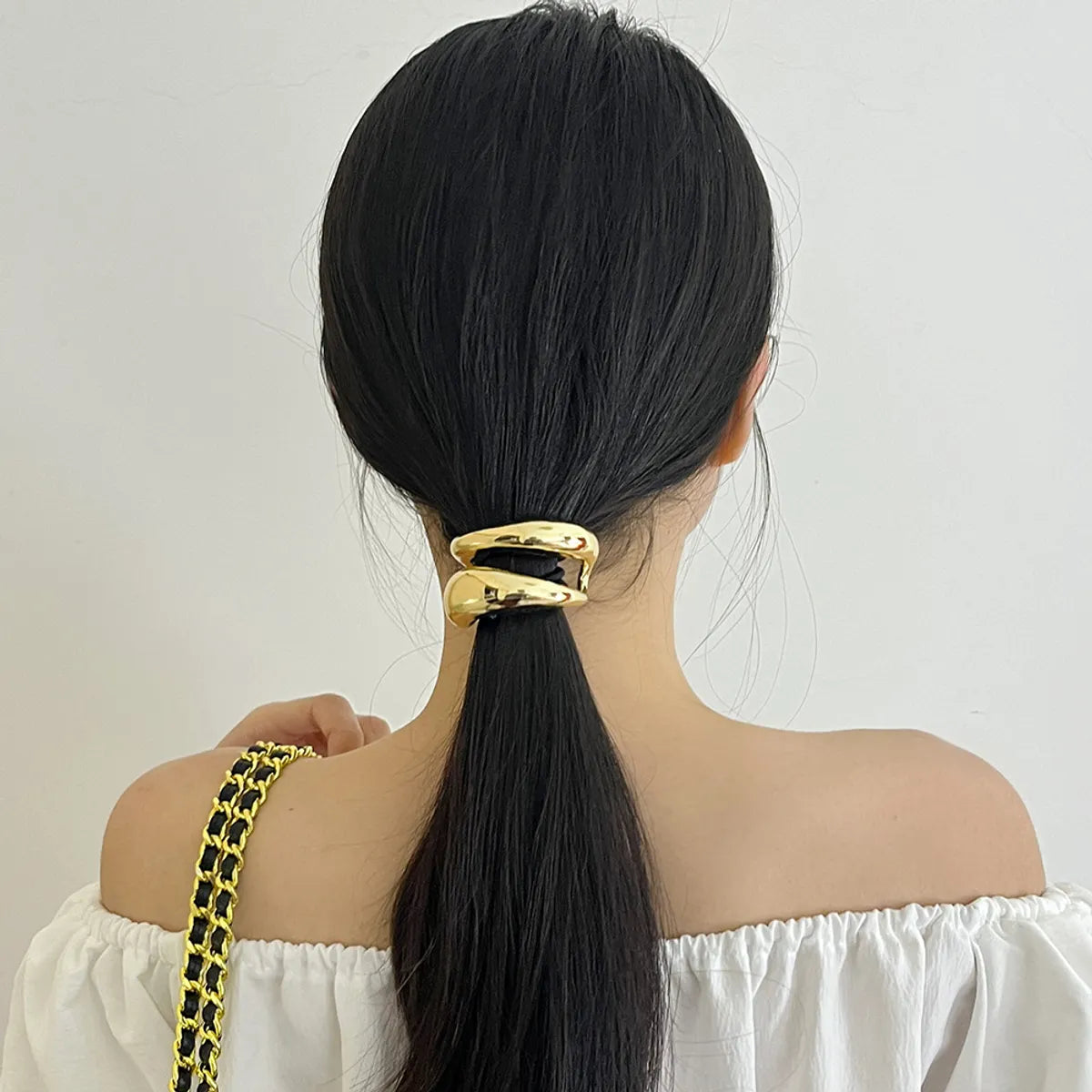 Women'S Simple Style Classic Style Solid Color Alloy Plating Hair Tie