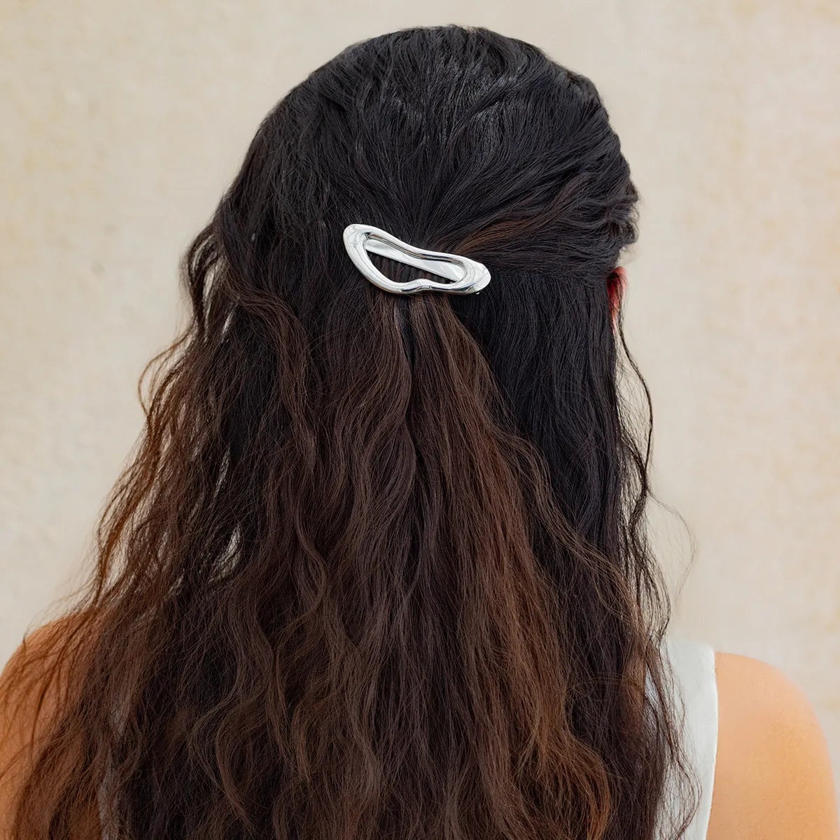 Women'S Simple Style Classic Style Solid Color Alloy Plating Pleated Hair Clip