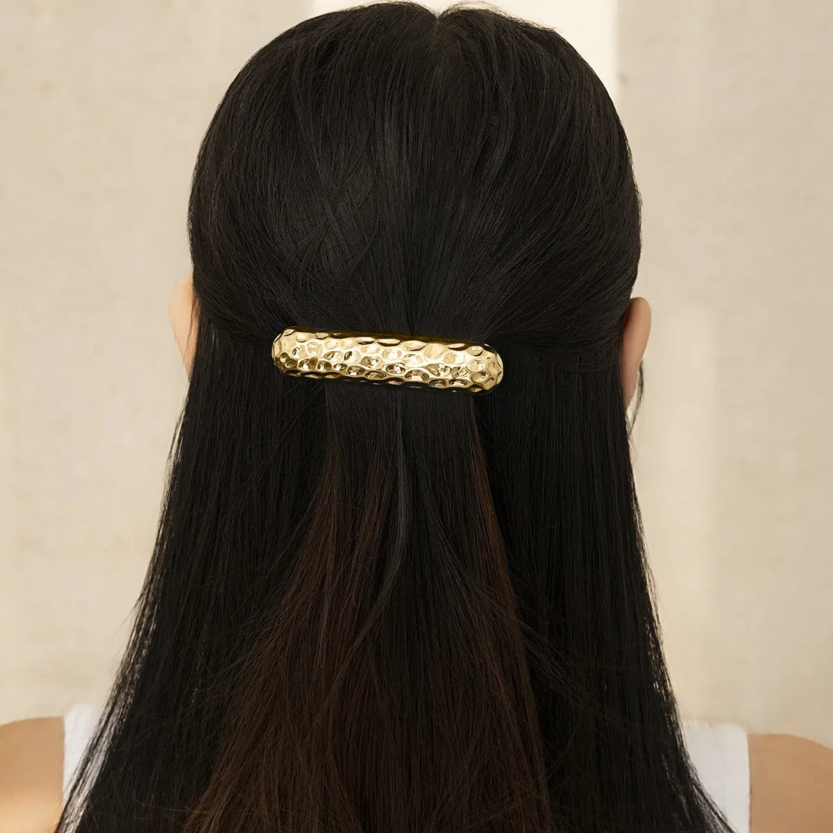 Women'S Simple Style Classic Style Solid Color Alloy Shiny Metallic Hair Tie