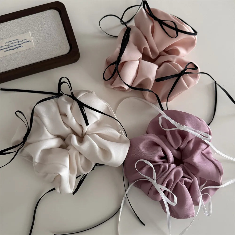 Women'S Simple Style Classic Style Solid Color Cloth Bowknot Hair Tie