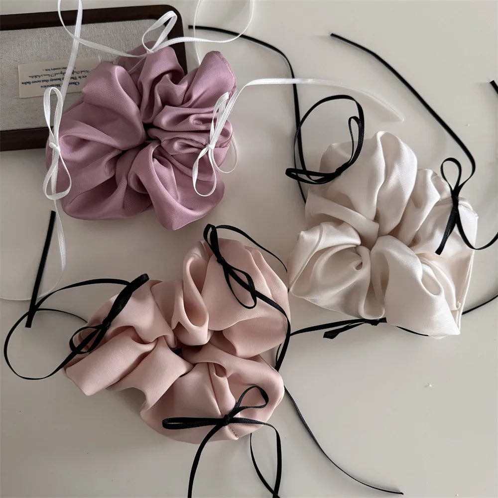 Women'S Simple Style Classic Style Solid Color Cloth Bowknot Hair Tie