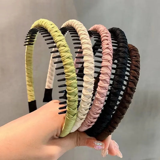 Women'S Simple Style Classic Style Solid Color Cloth Hair Band