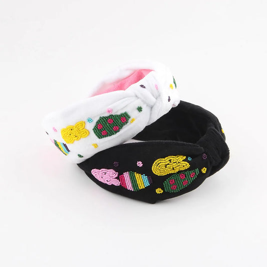 Women'S Simple Style Classic Style Solid Color Cloth Inlay Rhinestones Hair Band