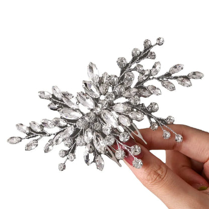 Women'S Simple Style Classic Style Solid Color Metal Inlay Rhinestones Hair Clip