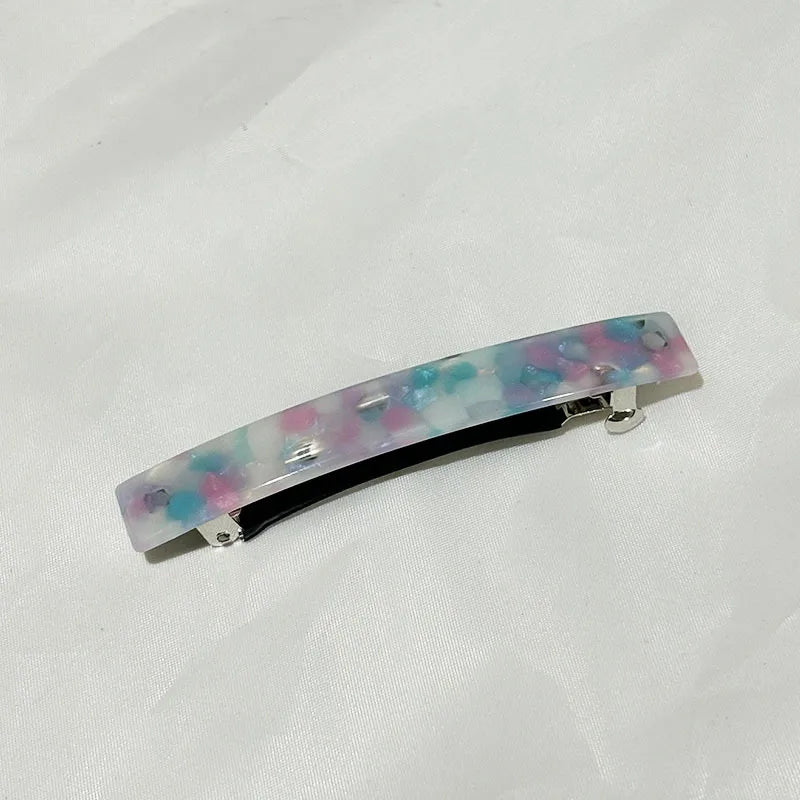 Women'S Simple Style Color Block Acetic Acid Sheets Handmade Hair Clip