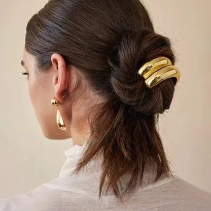 Women'S Simple Style Color Block Alloy Hair Tie