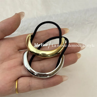 Women'S Simple Style Color Block Alloy Hair Tie