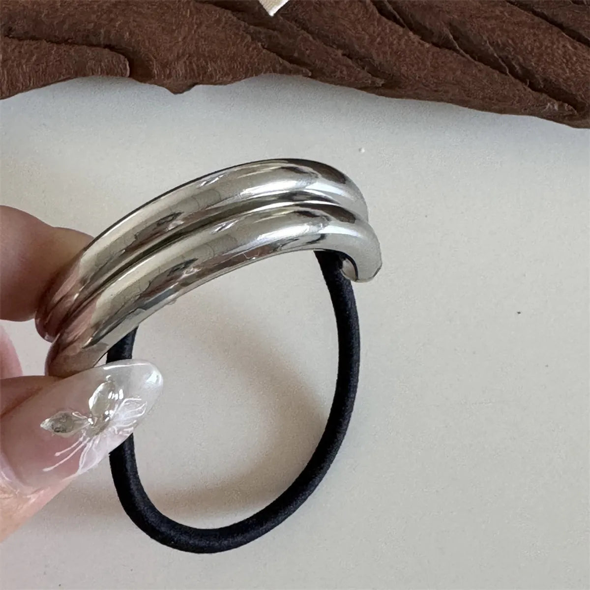 Women'S Simple Style Commute Geometric Alloy Hair Tie