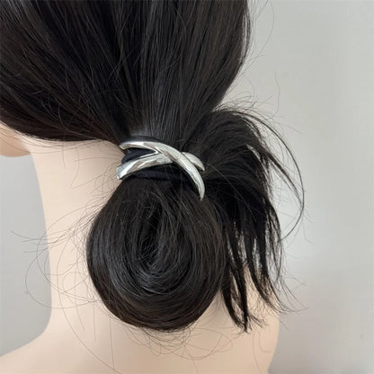 Women'S Simple Style Commute Geometric Alloy Hair Tie