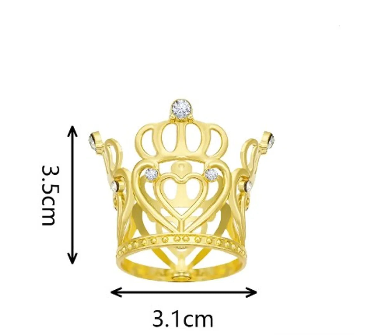 Women'S Simple Style Crown Alloy Inlay Rhinestones Crown