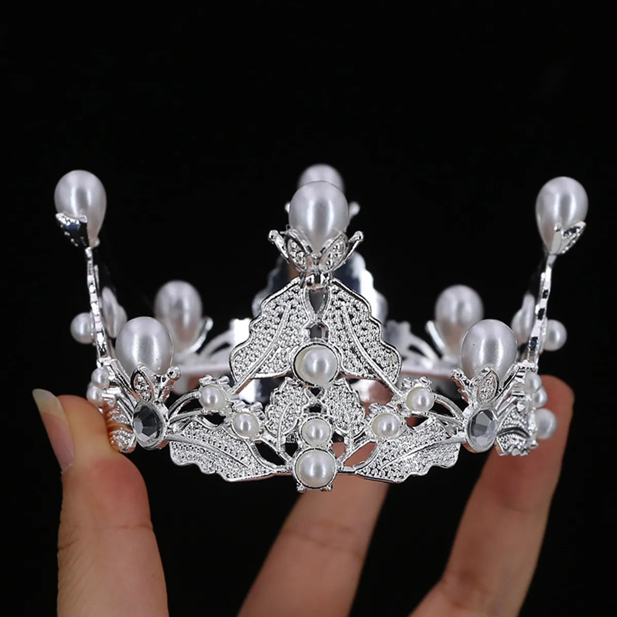 Women'S Simple Style Crown Alloy Inlay Rhinestones Crown