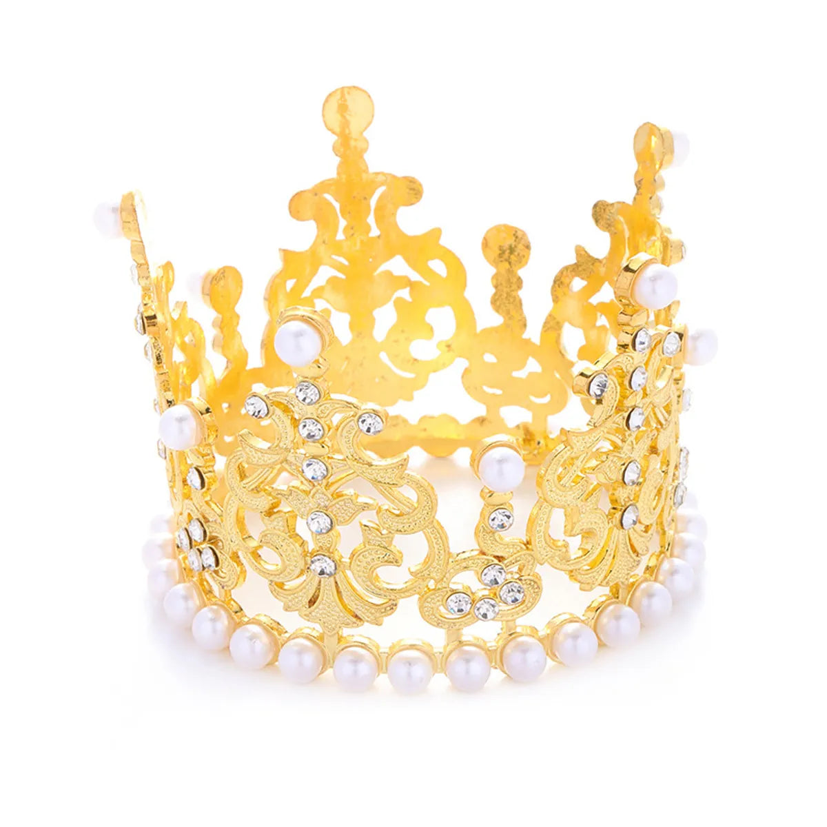 Women'S Simple Style Crown Alloy Inlay Rhinestones Crown