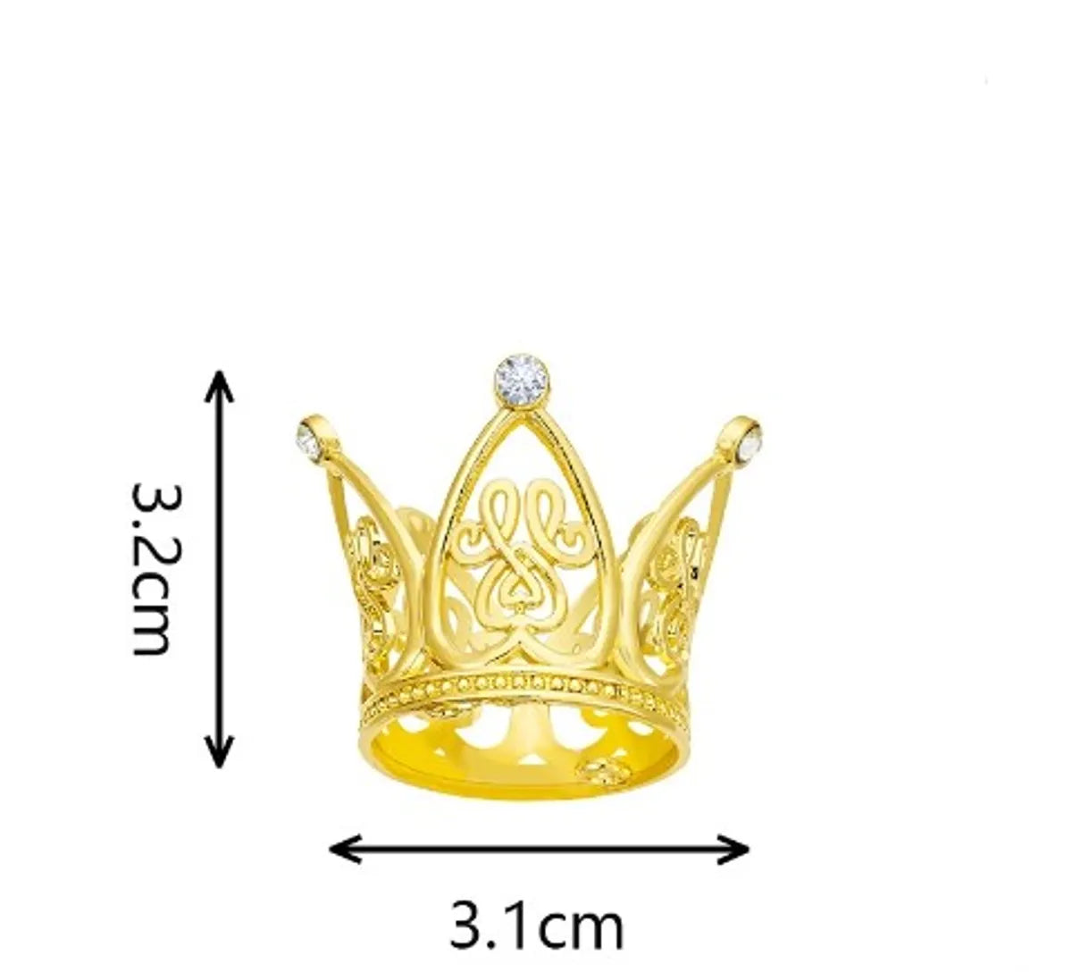 Women'S Simple Style Crown Alloy Inlay Rhinestones Crown