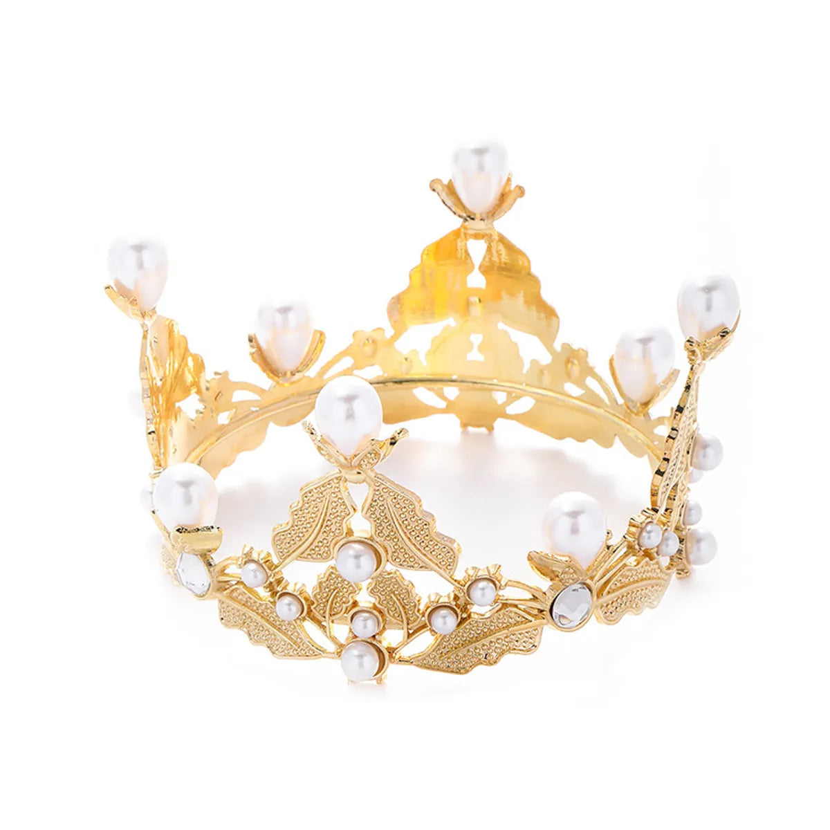 Women'S Simple Style Crown Alloy Inlay Rhinestones Crown