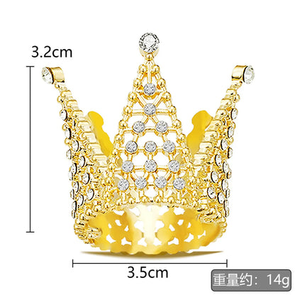 Women'S Simple Style Crown Alloy Inlay Rhinestones Crown