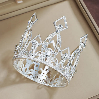 Women'S Simple Style Crown Alloy Inlay Rhinestones Crown