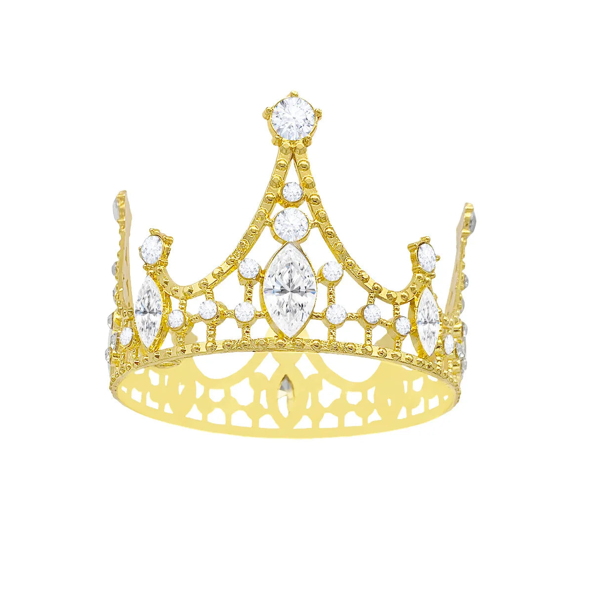 Women'S Simple Style Crown Alloy Inlay Rhinestones Crown