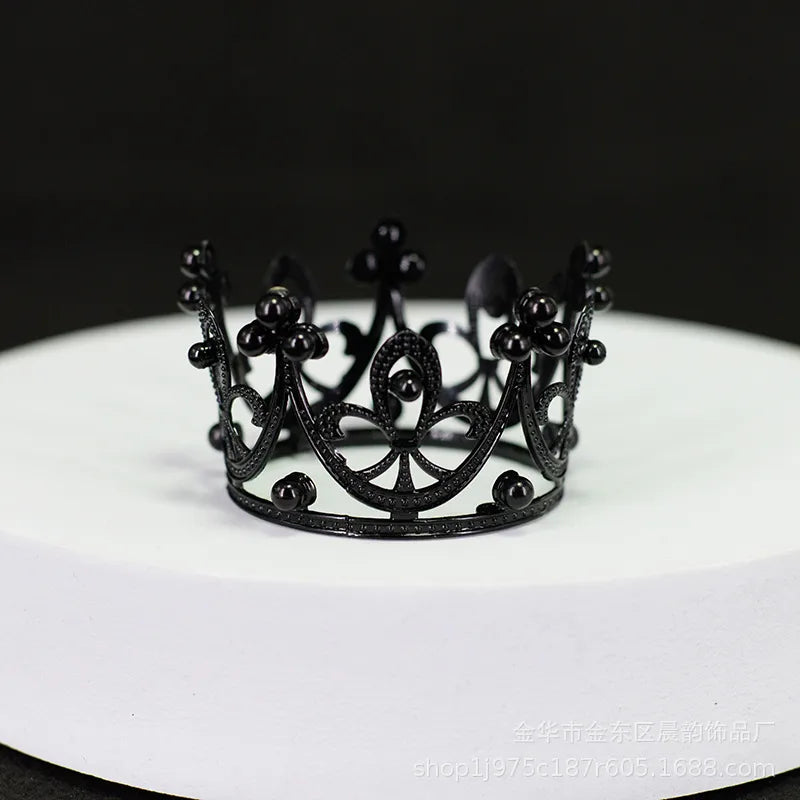 Women'S Simple Style Crown Alloy Inlay Rhinestones Pearl Crown