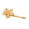 Women'S Simple Style Flower 304 Stainless Steel Hair Clip