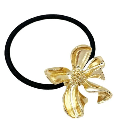 Women'S Simple Style Flower Alloy Plating Hair Tie