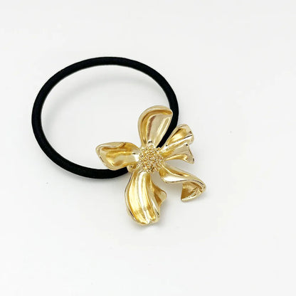 Women'S Simple Style Flower Alloy Plating Hair Tie