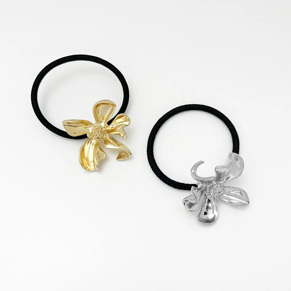 Women'S Simple Style Flower Alloy Plating Hair Tie