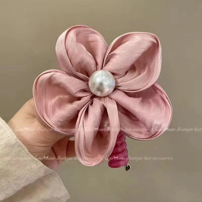 Women'S Simple Style Flower Cloth Hair Tie