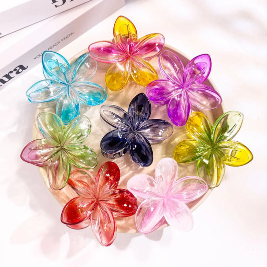 Women'S Simple Style Flower Plastic Hair Claws