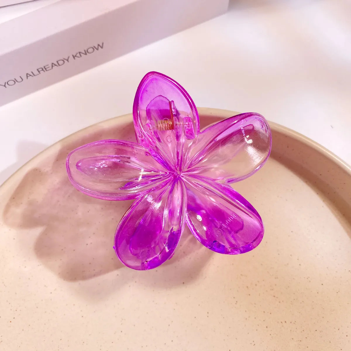 Women'S Simple Style Flower Plastic Hair Claws