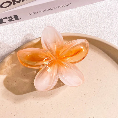 Women'S Simple Style Flower Plastic Hair Claws