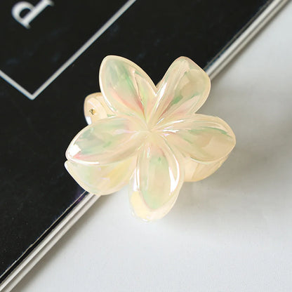 Women'S Simple Style Flower Plastic Resin Hair Claws