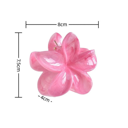 Women'S Simple Style Flower Plastic Resin Hair Claws