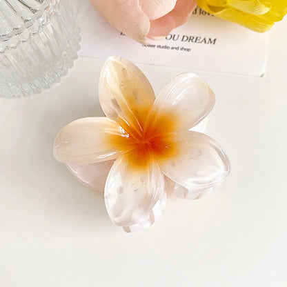 Women'S Simple Style Flower Plastic Resin Hair Claws